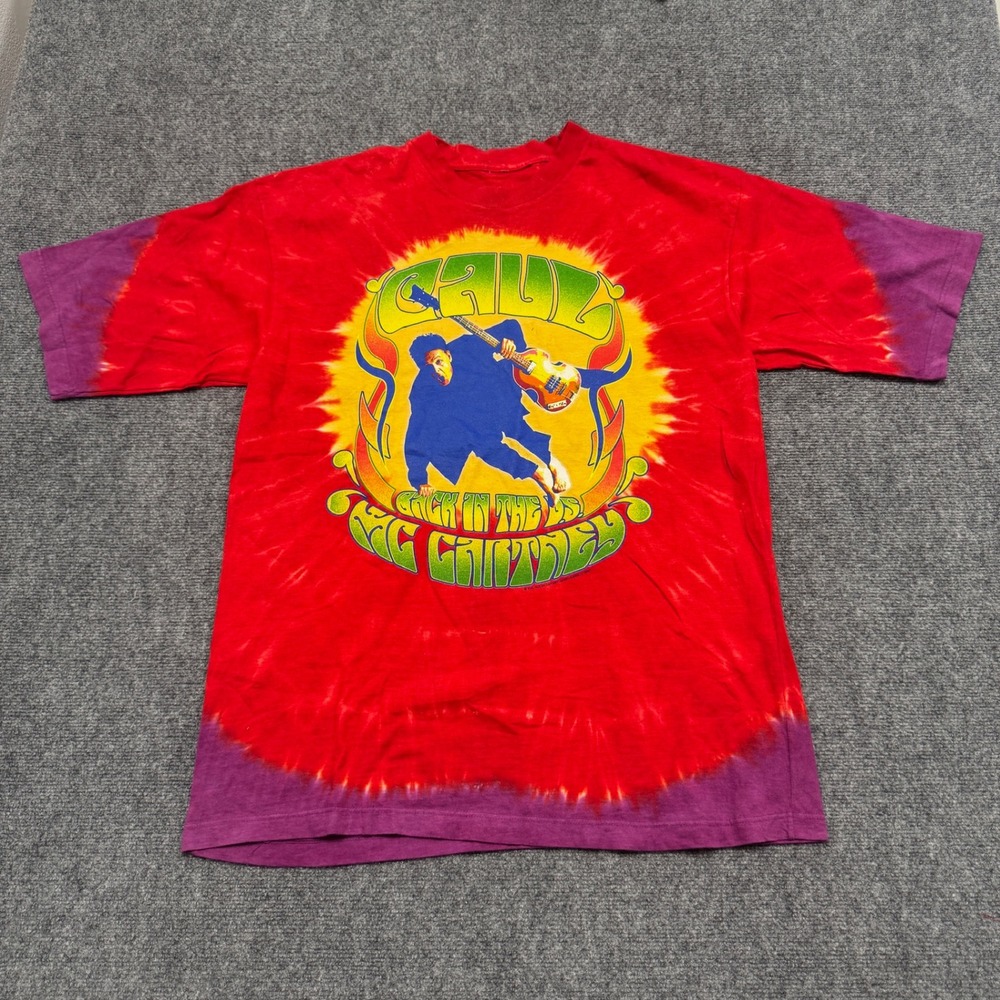 VTG Paul McCartney T-Shirt Men's XL Back in‎ the US 2002 Beetles TieDie Cotton